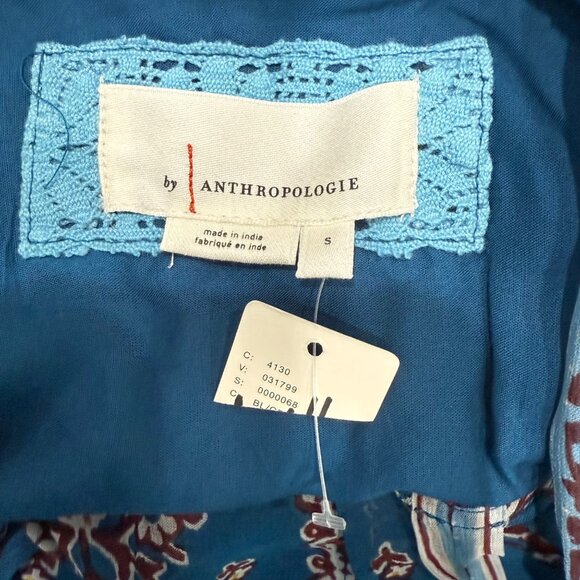 Anthropologie Sasha Maxi Dress S Ruffle Sleeveless Floral Boho Tiered Hem New - Picture 2 of 9